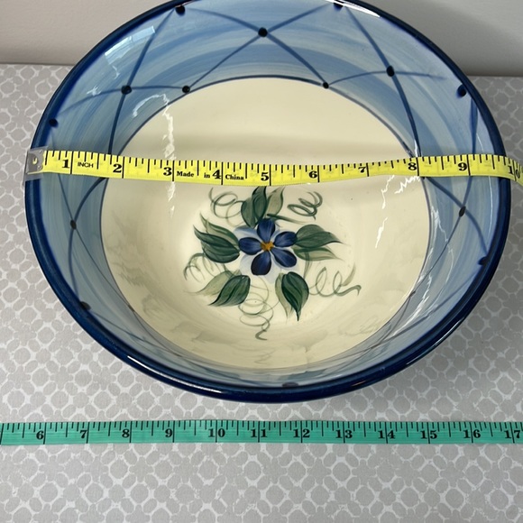 Gail Pittman Annabella Pattern Serving Bowl | Blue - Picture 8 of 8